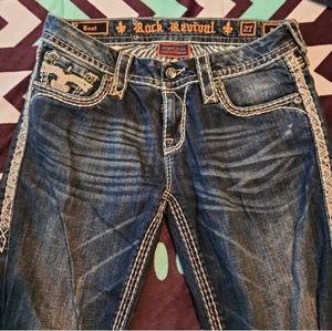 Relisted rock Revival jeans